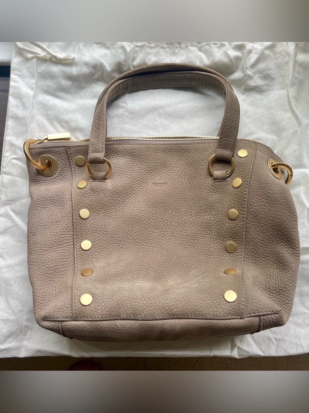 Hammitt Daniel Grey Natural/Brushed Gold Medium